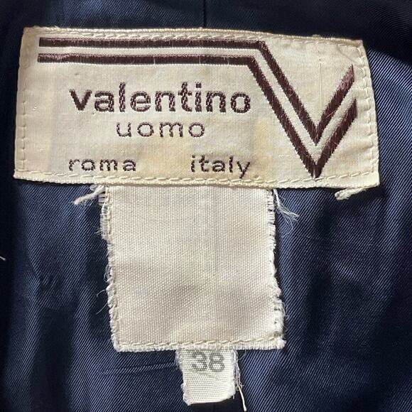 Vintage Valentino Unisex Blazer Jacket Gold Buttons Double Breast Size Large - Picture 9 of 15